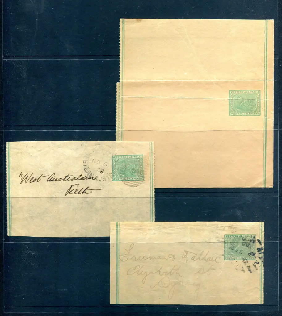 1902 ½d green double line border wrapper (WR 1) x ... Image 1++