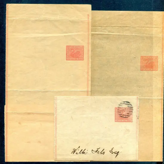 1902 1d red double line border wrapper (WR.2) with ...
