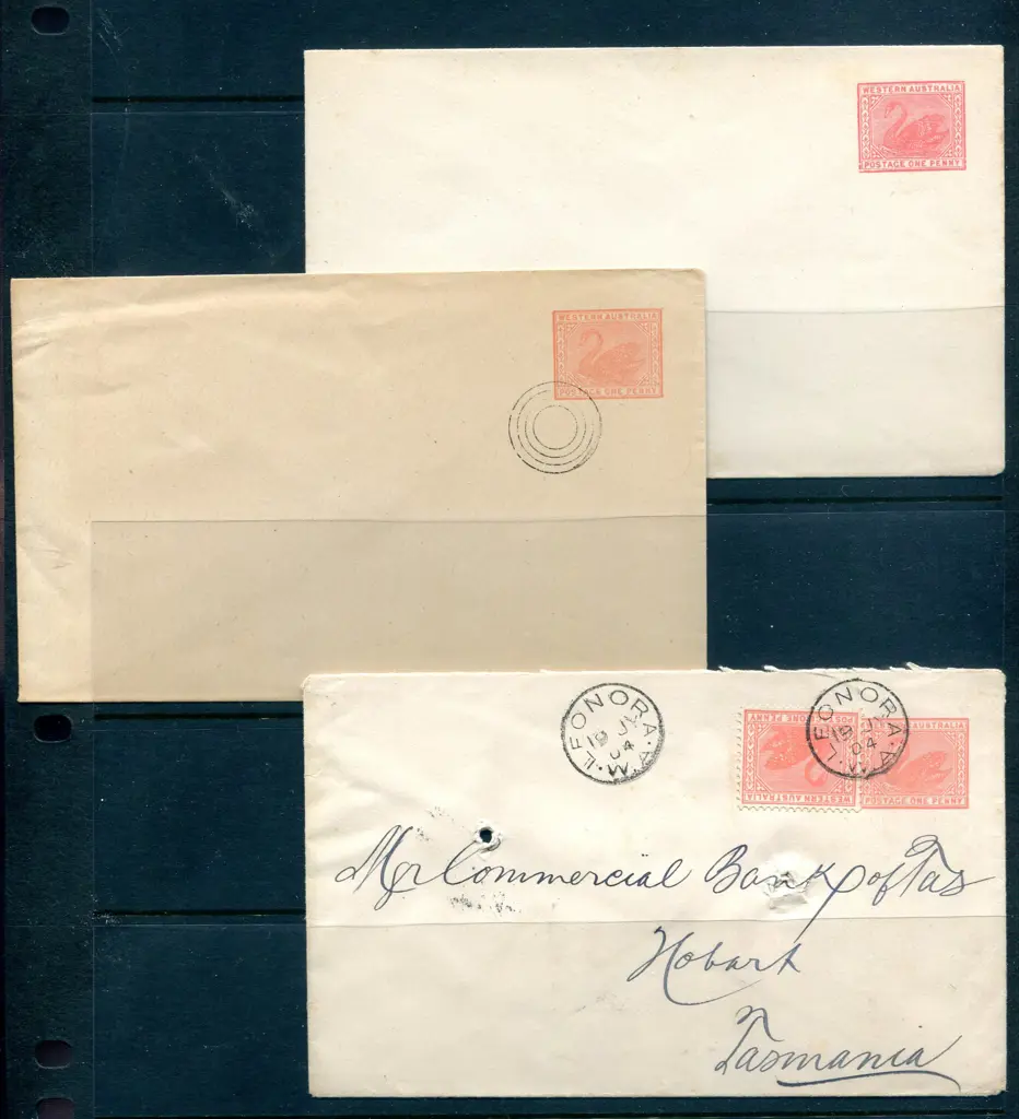 1902 1d rose (small Die) envelopes (EN 1) with a ... Image 1++