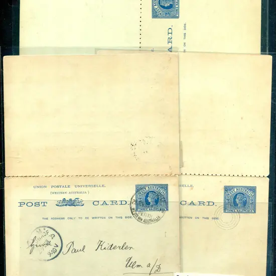 1902 1½d + 1½d blue Reply Post Cards (RPC 2) ...