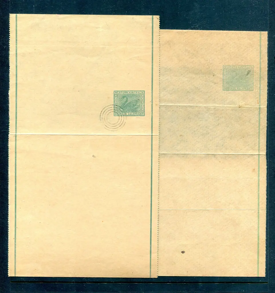 1903 & 1905 ½d green single line border wrappers x ... Image 1++