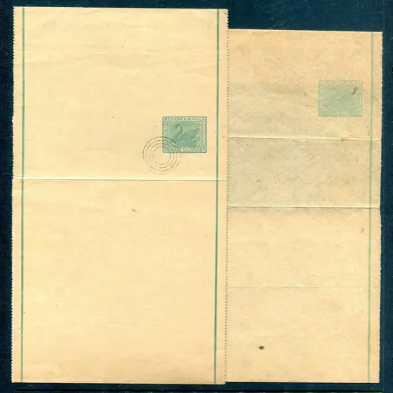 1903 & 1905 ½d green single line border wrappers x ...