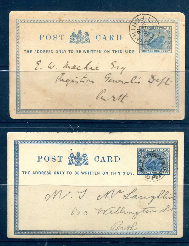 1903 1d blue postcard on thin flexible stock (PC ... Image 1++