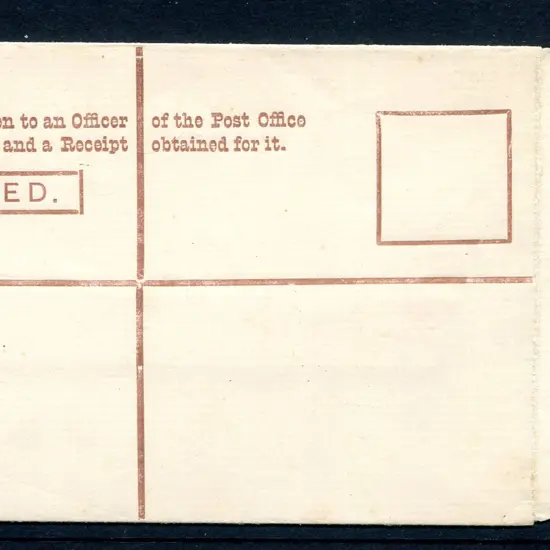 1903 3d red-brown stamp & text on Registered ...