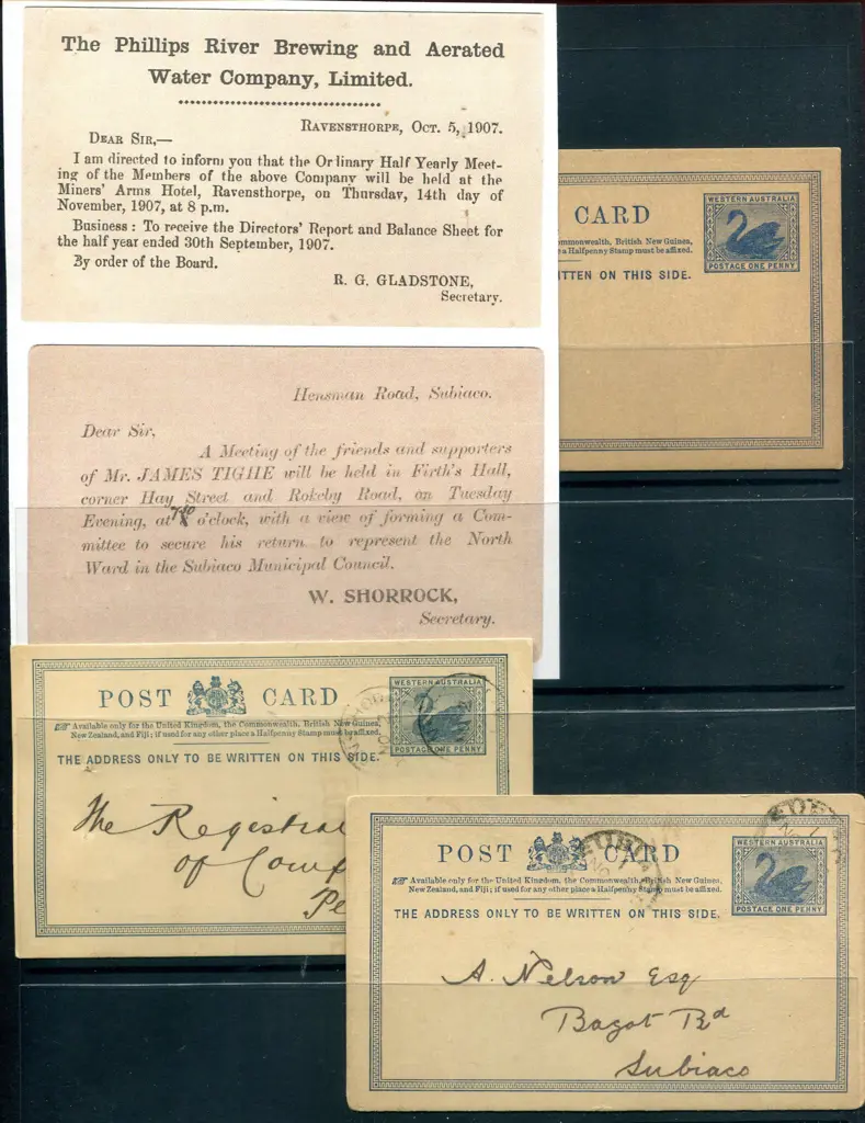1905 1d blue on buff stock in very fine unused ... Image 1++