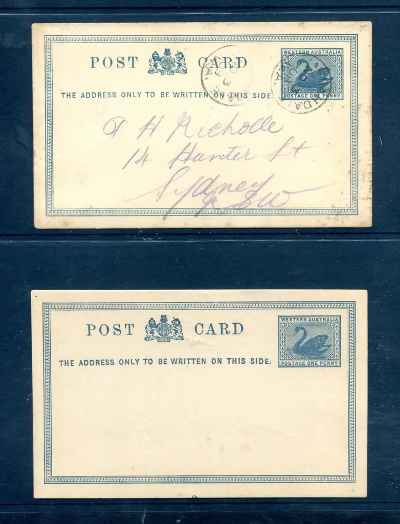 1907 1d Paris blue on white stock (PC 15) with ... Image 1++