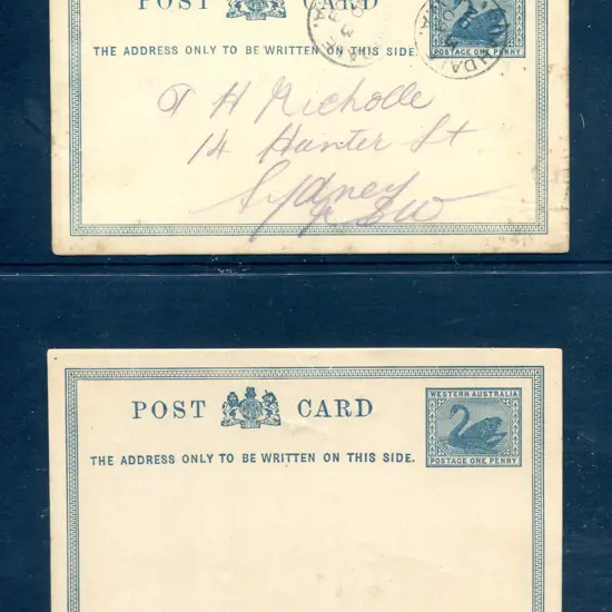 1907 1d Paris blue on white stock (PC 15) with ...