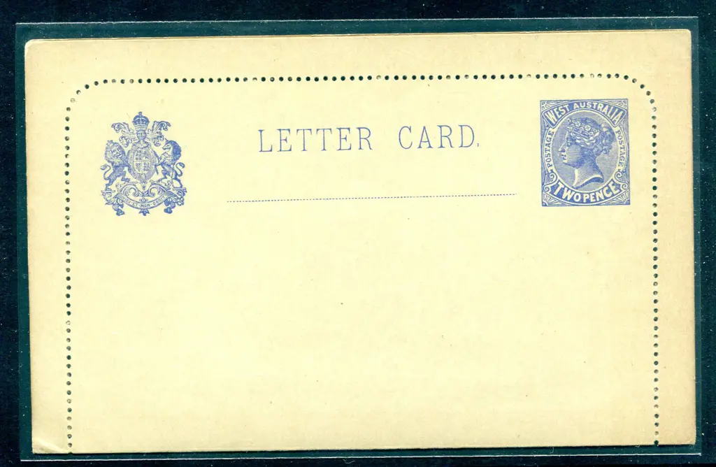 1908 2d blue Letter Card (LC 5), exceptionally ... Image 1++