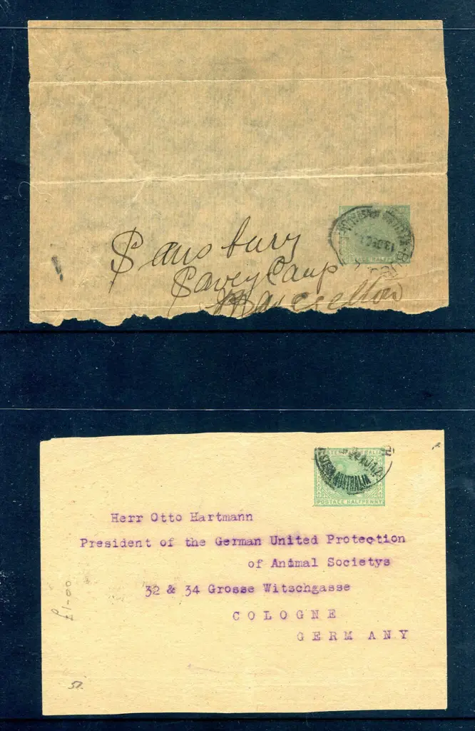 1909 & 1910 ½d green no line border on vertically ... Image 1++
