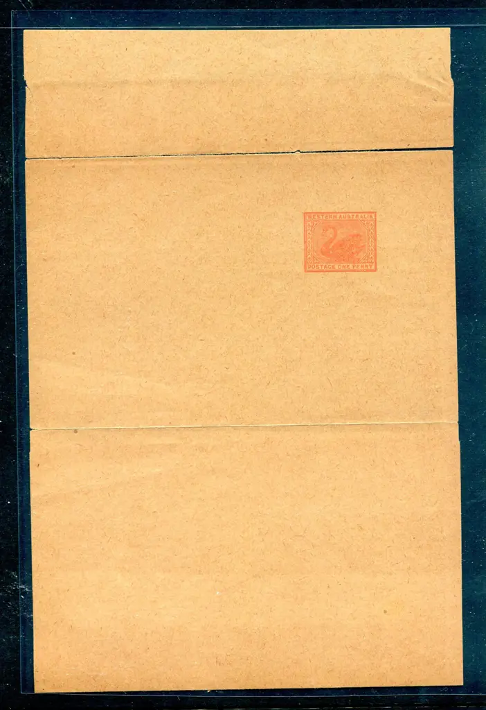 1910 1d red no line border wrapper (WR 6). Fine ... Image 1++