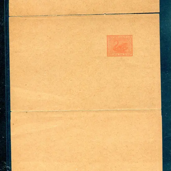 1910 1d red no line border wrapper (WR 6). Fine ...