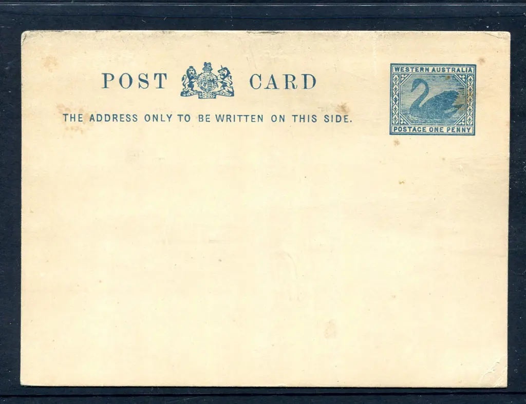 1910 1d steel blue on unsurfaced Post Card (PC ... Image 1++