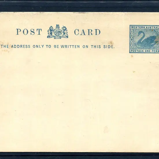 1910 1d steel blue on unsurfaced Post Card (PC ...