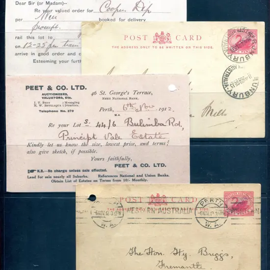 1911 "ONE PENNY" surcharge in violet ink on 2d red ...