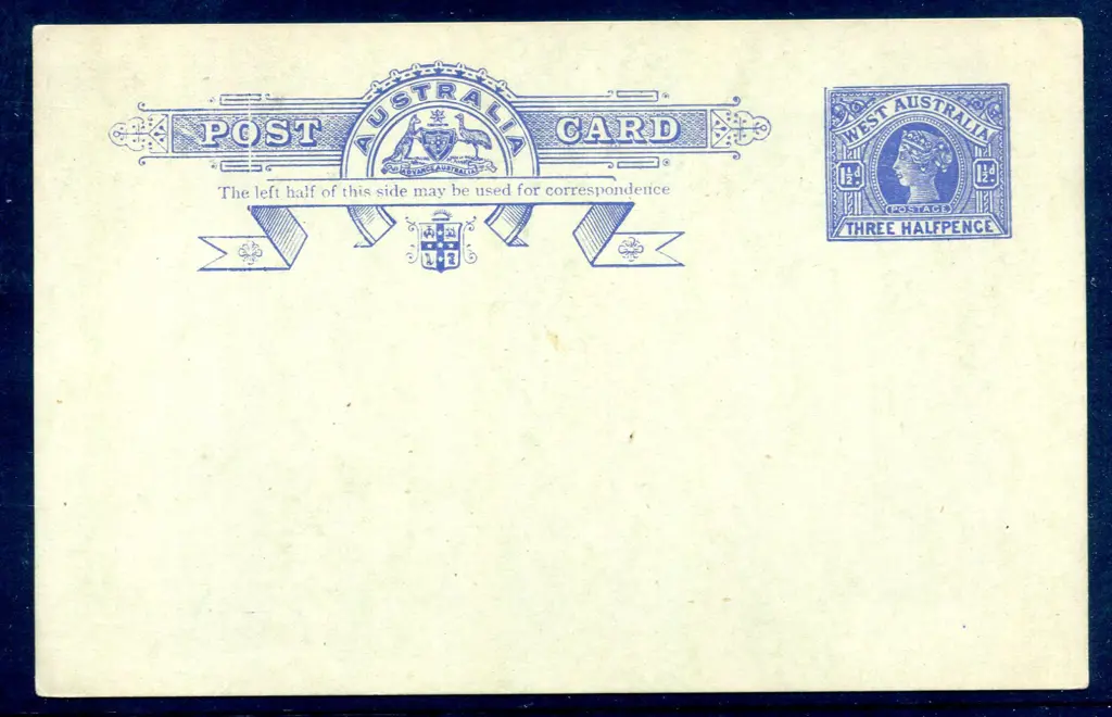1911 1½d blue on green stock (PC 19). Superb ... Image 1++