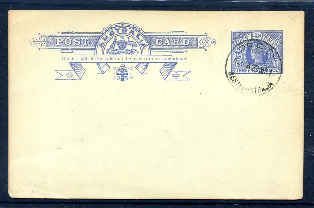 1911 1½d blue on green stock (PC 19). Very fine ... Image 1++