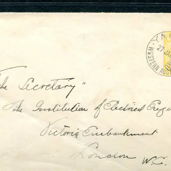 1912 "ONE PENNY" surcharge on 2d yellow envelope ...