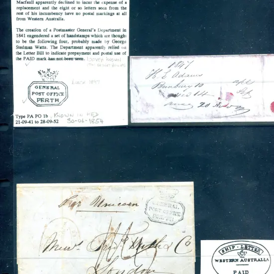 1847 An early entire pre-adhesive with General ...