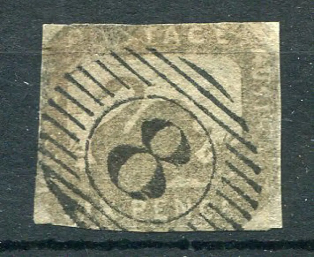 1859 (15th Jul) 1/- red-brown imperf with 4 ... Image 1++