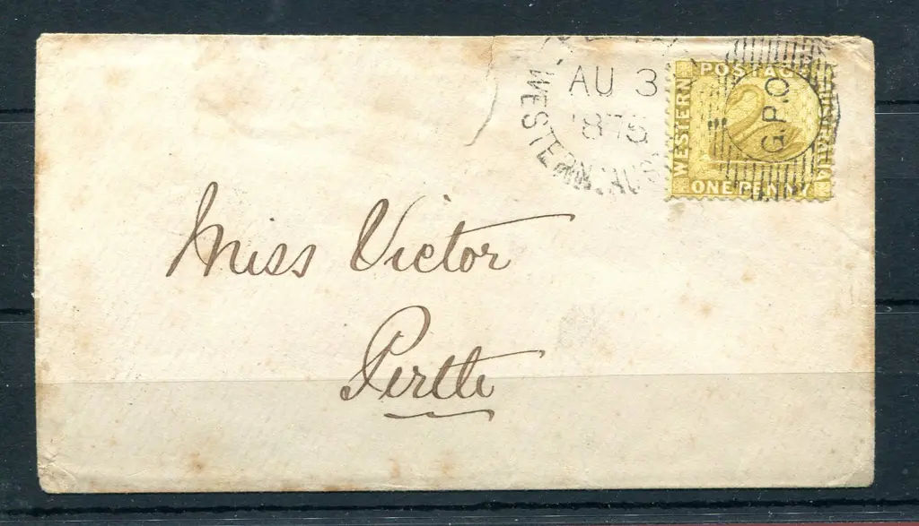 1875 (3rd Aug) Local Perth cover with 1864 1d ... Image 1++