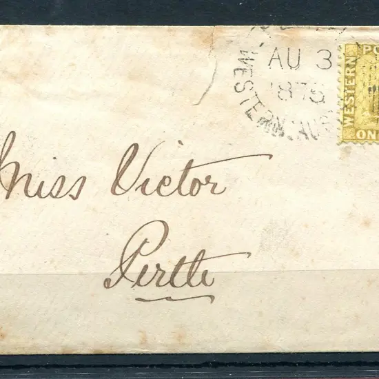 1875 (3rd Aug) Local Perth cover with 1864 1d ...