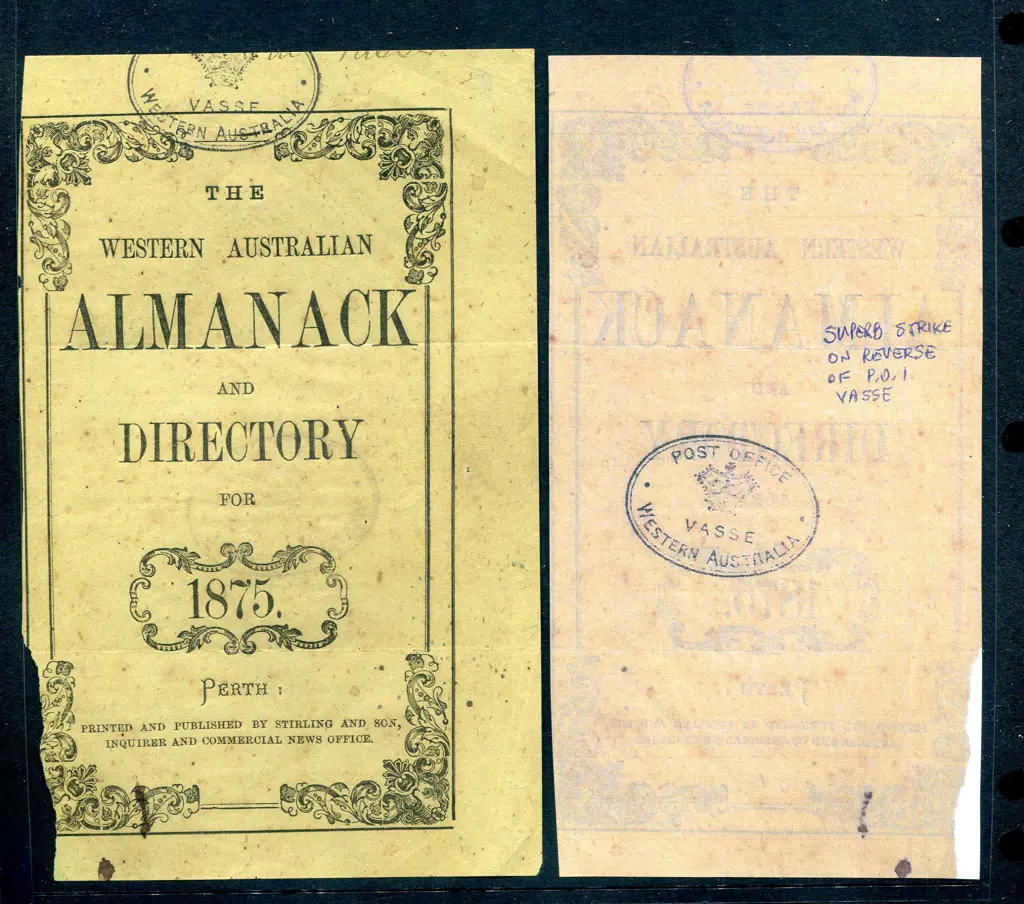 1875 Vasse PO.1. x 2 strikes on page of "The ... Image 1++