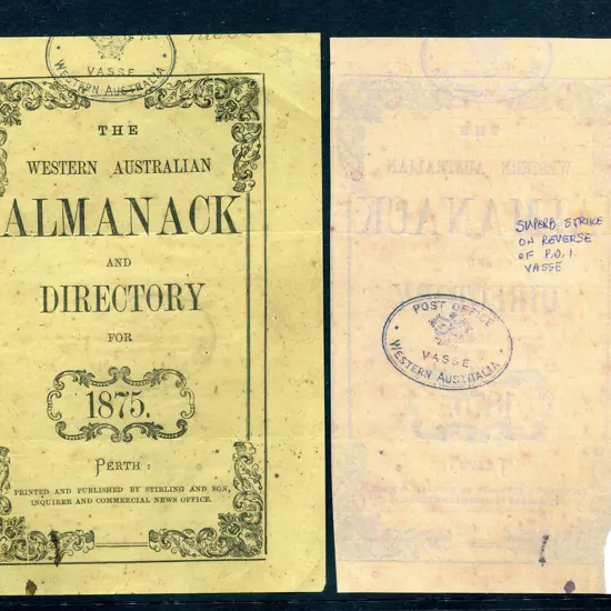 1875 Vasse PO.1. x 2 strikes on page of "The ...
