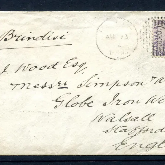 1886 (13th Aug) Perth to Staffordshire, England ...
