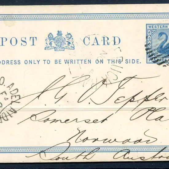 1890 (14th Nov) Roebuck Bay to South Australia 1d ...