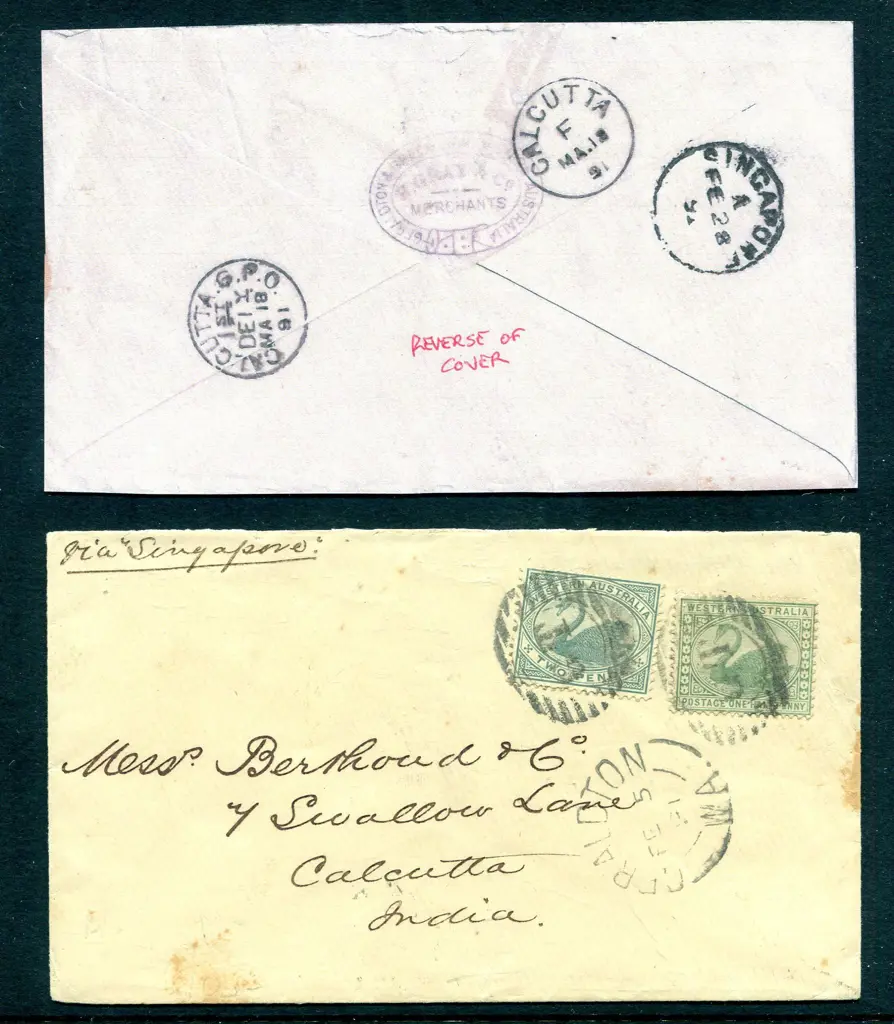 1891 (5th Feb) Geraldton BL-BT proving cover, ... Image 1++