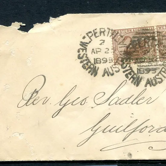 1893 (25th April) Perth to Guildford "Sadler" ...