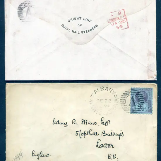 1894 (22nd Dec) GB 2½d QV Jubilee tied by a superb ...