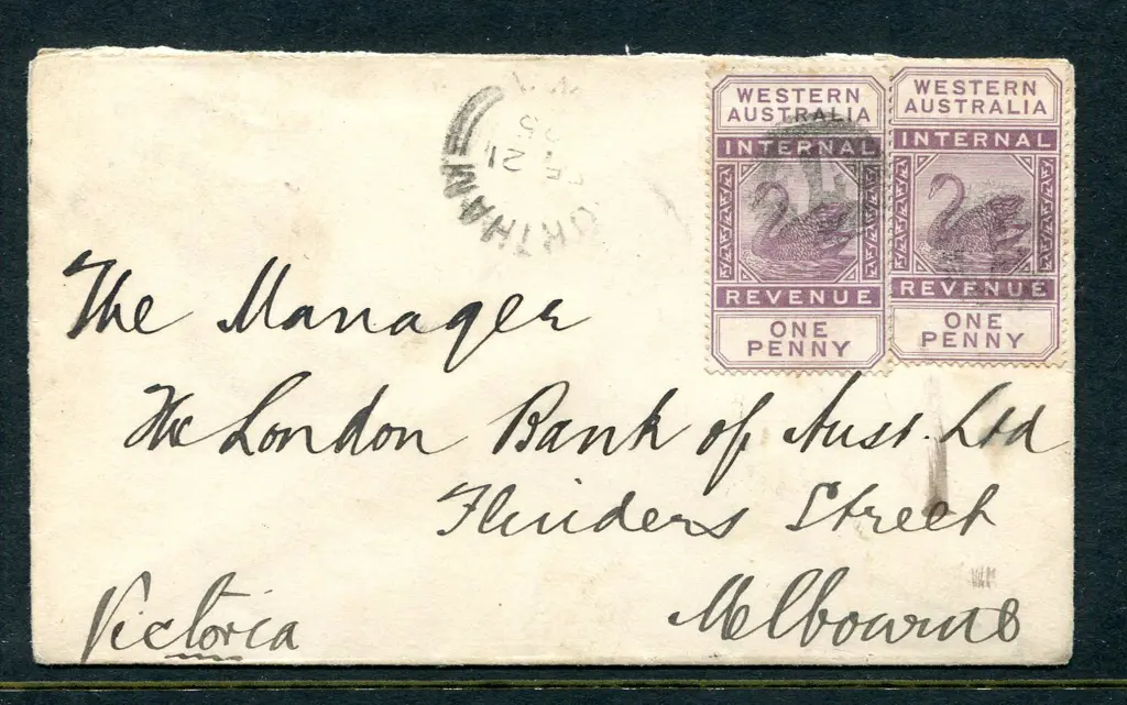 1895 (21st Feb) A later proving cover for Northam ... Image 1++