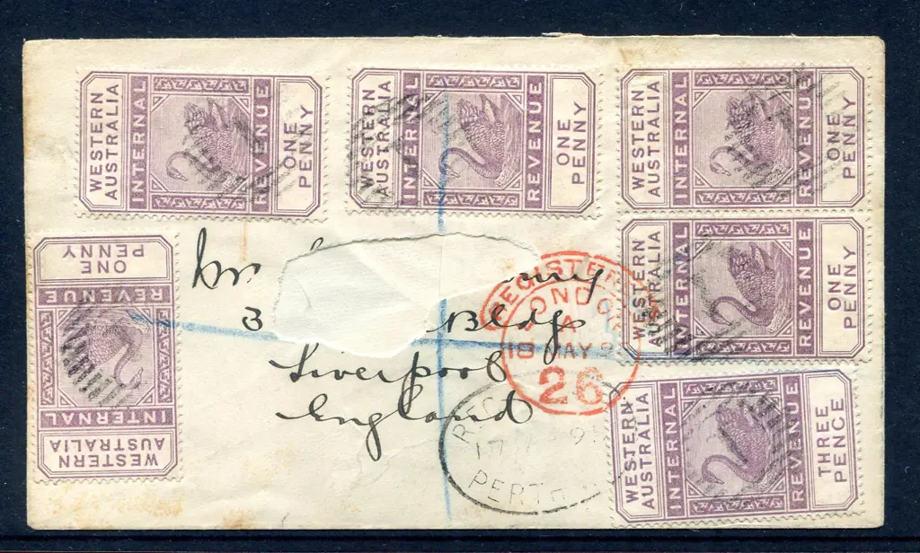 1895 (17th Apr) Proving cover for 12 bar "1" & ... Image 1++