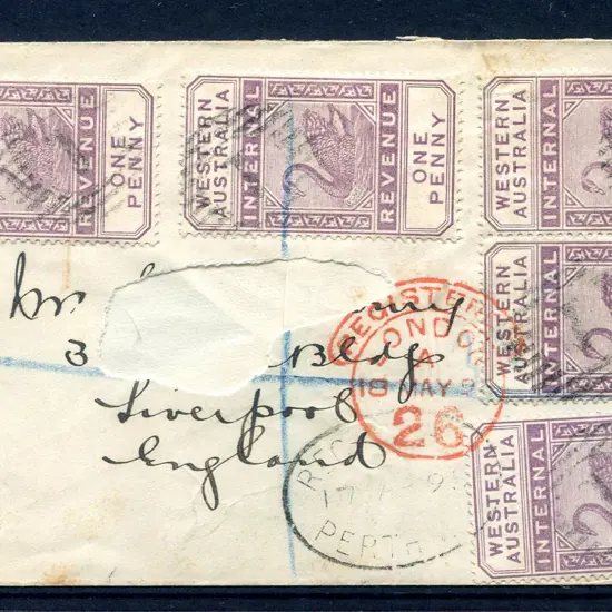 1895 (17th Apr) Proving cover for 12 bar "1" & ...