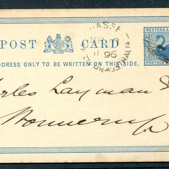 1896 (18th Mar) Vasse Proving cover with 1d blue ...