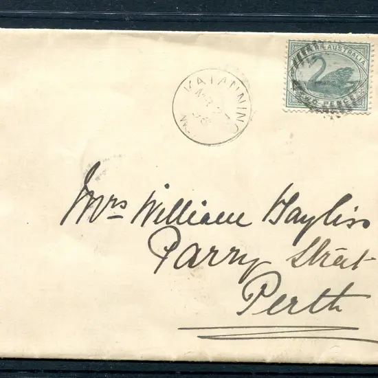 1896 (27th Mar) Katanning Proving cover for 12 bar ...