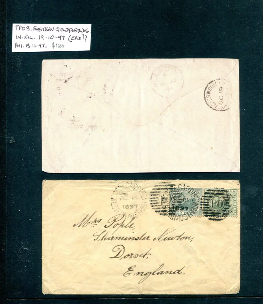 1897 (18th Oct) 2d grey swan plus ½d green swan ... Image 1++