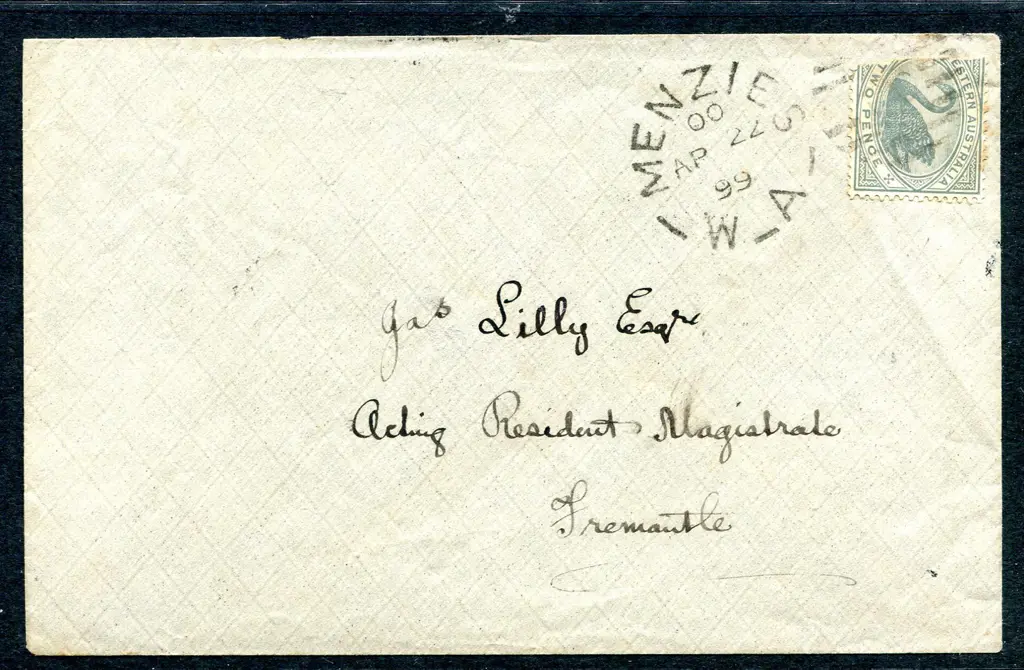 1899 (22nd Apr) Menzies DxPO-a, index 00 tying 2d ... Image 1++
