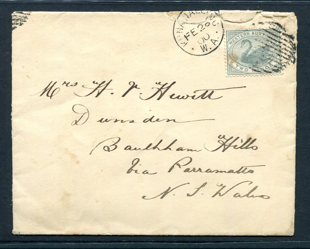 1900 (26th Feb) Kunanalling 3b with DO-13 tying 2d ... Image 1++