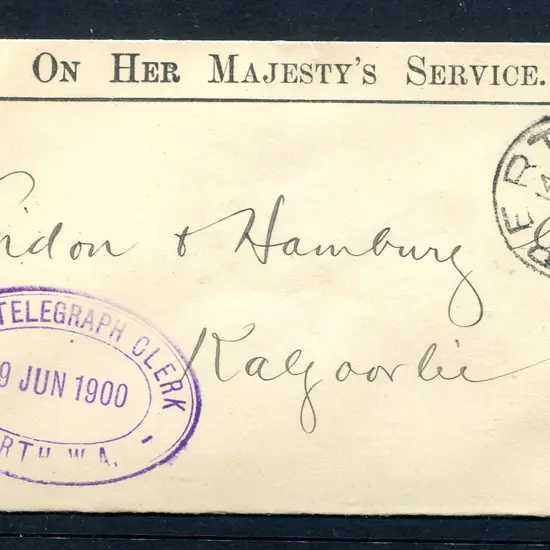 1900 (29th June) Perth to Kalgoorlie small OHMS ...
