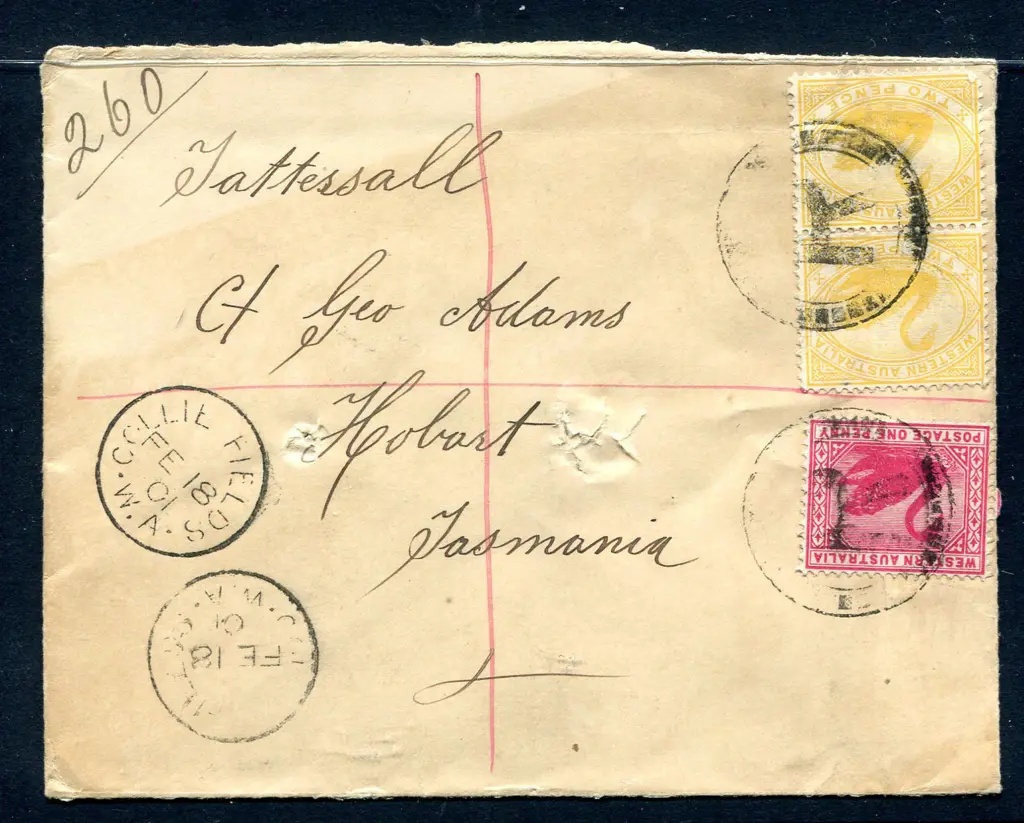 1901 (18th Feb) Collie Fields Registered cover ... Image 1++