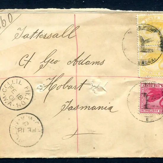 1901 (18th Feb) Collie Fields Registered cover ...