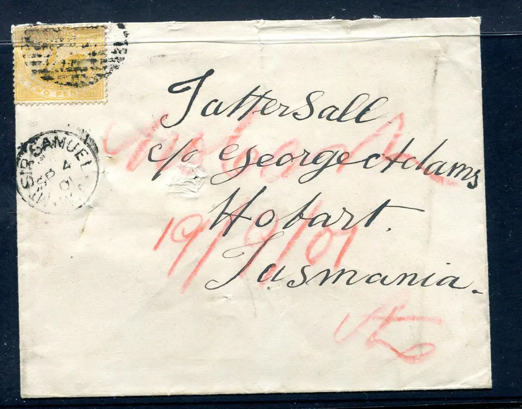 1901 (4th Sept) Mt Sir Samuel proving cover with ... Image 1++