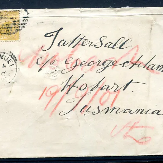 1901 (4th Sept) Mt Sir Samuel proving cover with ...