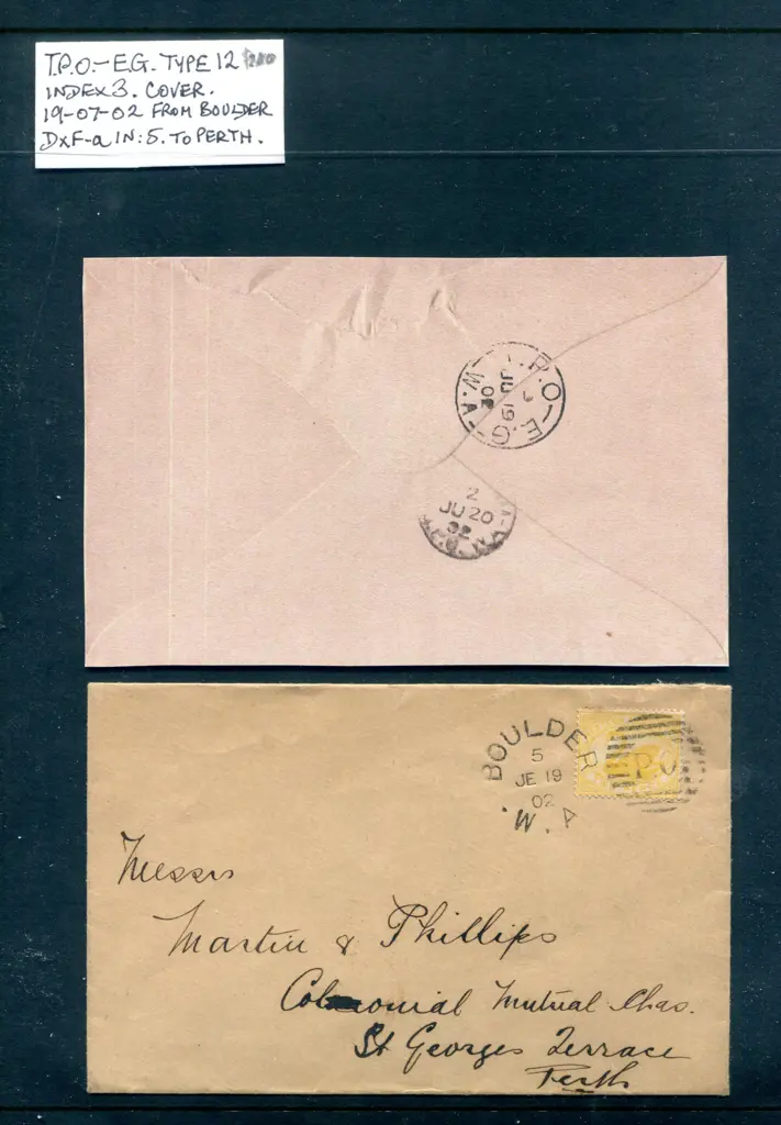 1902 (19th June) superb Boulder Dx PO-a index 5 ... Image 1++