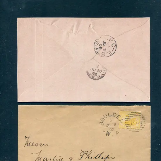1902 (19th June) superb Boulder Dx PO-a index 5 ...