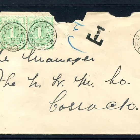1902 (6th Oct) Cossack local taxed cover posted ...