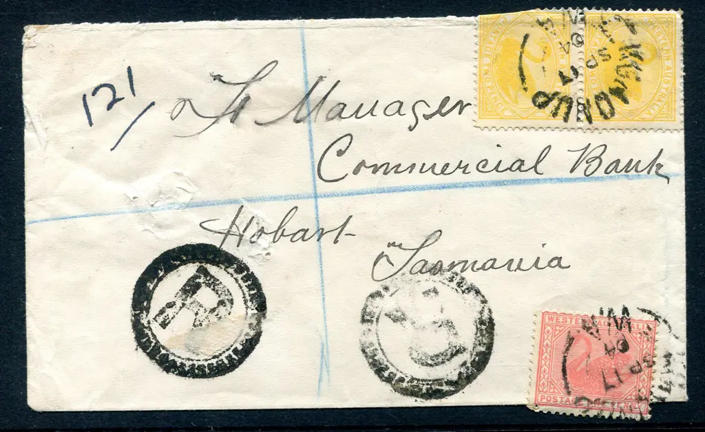 1904 (17th Sep) Kojonup to Hobart Registered cover ... Image 1++