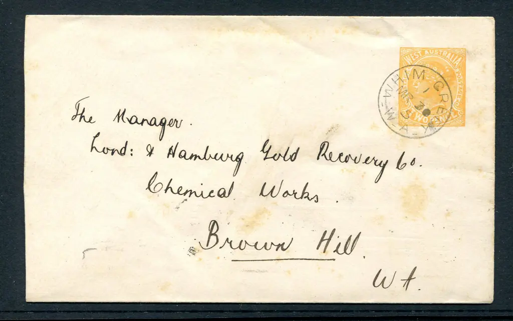 1905 (30th Mar) Whim Creek to Brown Hill  2d ... Image 1++